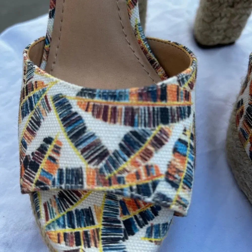 New Gibson Latimer Open Toes Platform Heels size 7 - Picture 8 of 9